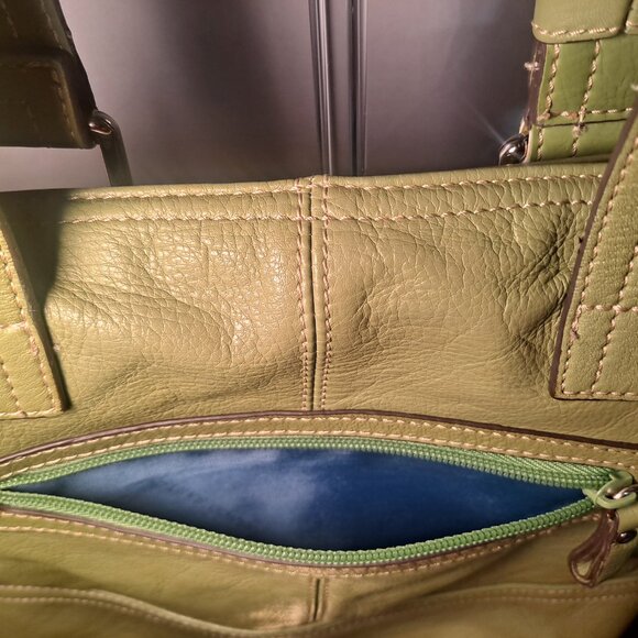 Share Franco Sarto Sage/Mint green leather hand bag - Picture 4 of 10